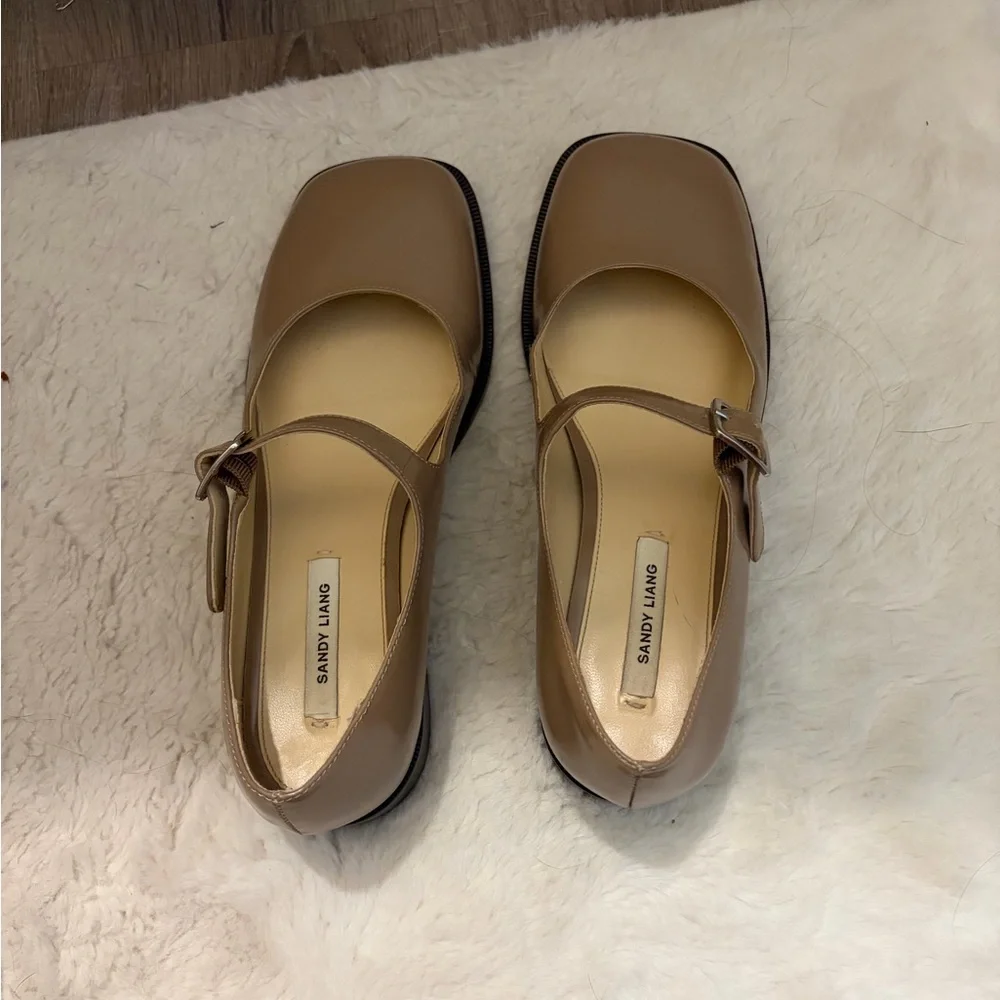 Sandy Liang Taupe Mary Janes - Picture 5 of 8